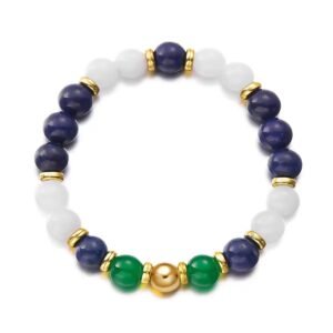 Accessories: natural stone geometric beaded bracelet 8mm healing natural stone love